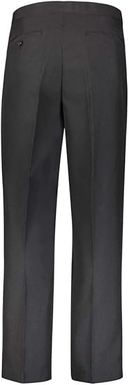 Men's Tuxedo Pants Side Satin Stripe - Pleated Or Flat Front - Black - Flat Front