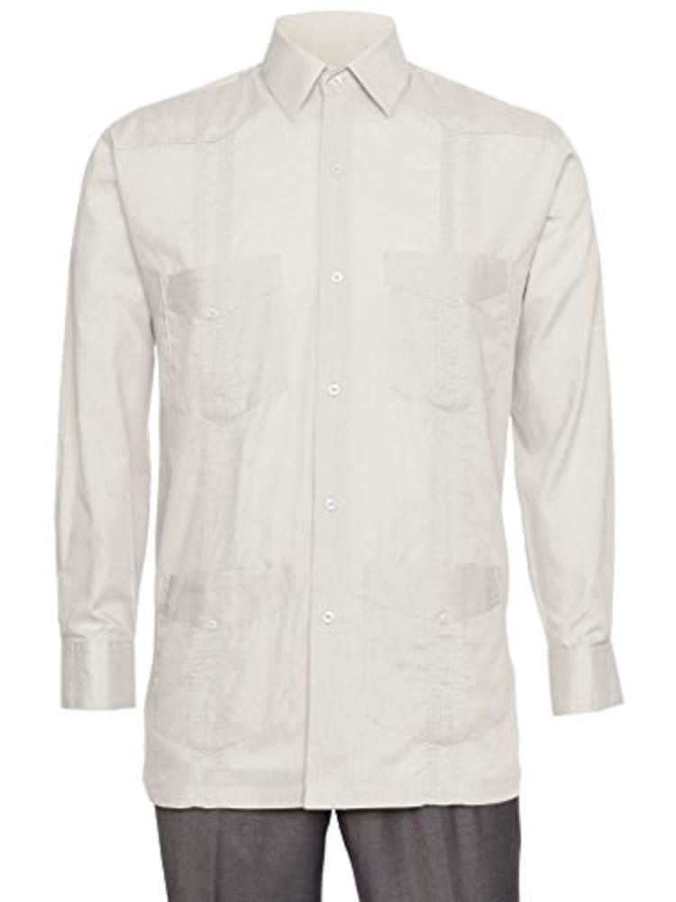 Gentlemen’s Collection Long Sleeve Guayabera Shirt