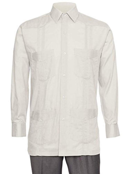 Gentlemen’s Collection Long Sleeve Guayabera Shirt