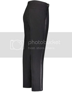 Men's Tuxedo Pants Side Satin Stripe - Pleated Or Flat Front - Black-slim Fit