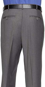Mens Slim fit Dress Pants Flat-Front - Modern Formal Business Wrinkle Free No Iron Black 36Wx29L