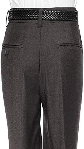 Boys Poly Rayon Dress Pant - Charcoal