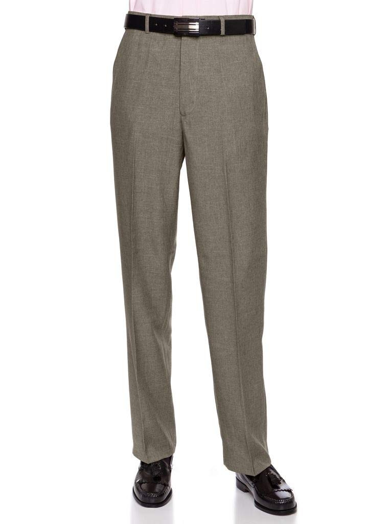 RGM Men’s Flat-Front Heather Dress Pants