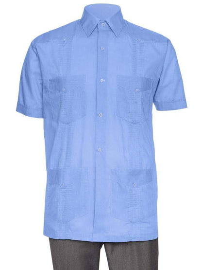 Gentlemen’s Collection Short Sleeve Guayabera Shirt