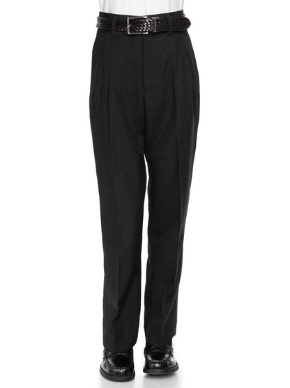 RGM Boys’ Pleated-Front Dacron Dress Pants – Regular & Husky