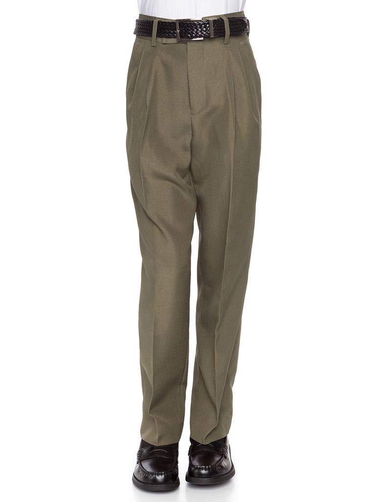 RGM Boys’ Pleated-Front Dacron Dress Pants – Regular & Husky