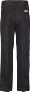 Boys Uniform Straight Twill Pant - Flat Front Wrinkle Free Cotton Slacks