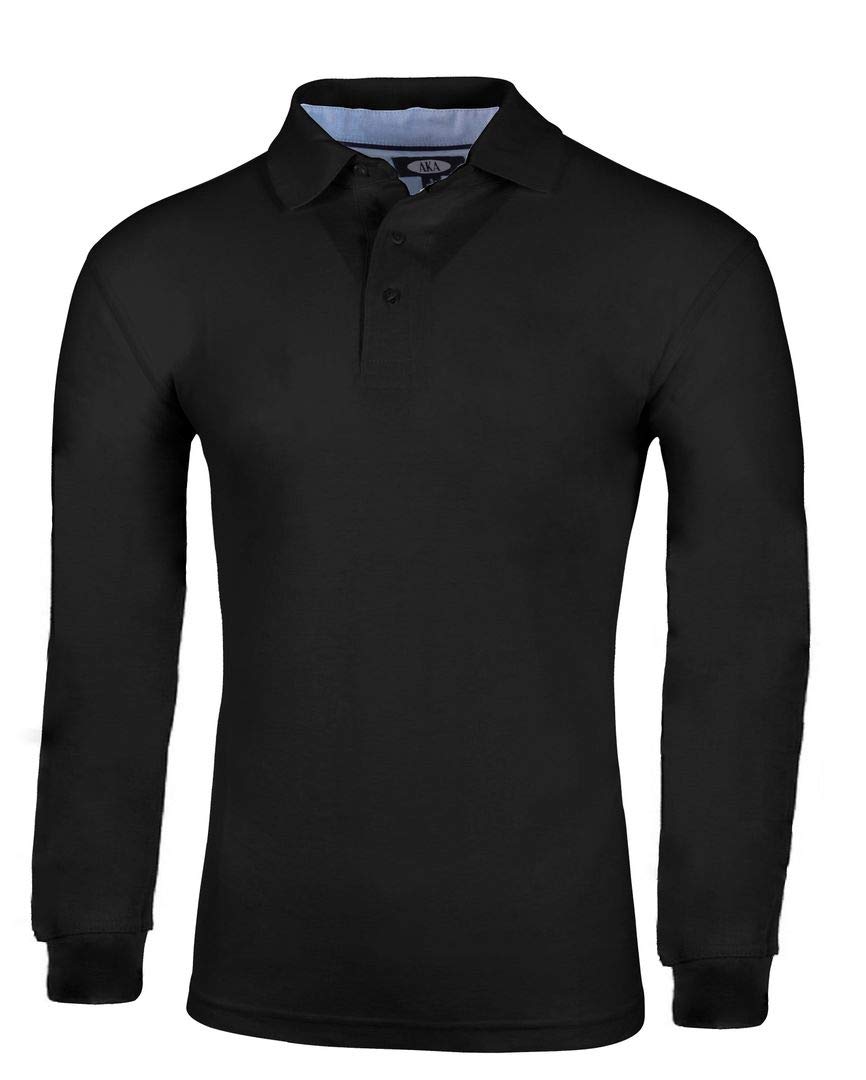 AKA Essentials Men’s Classic Fit Long Sleeve Polo Shirt