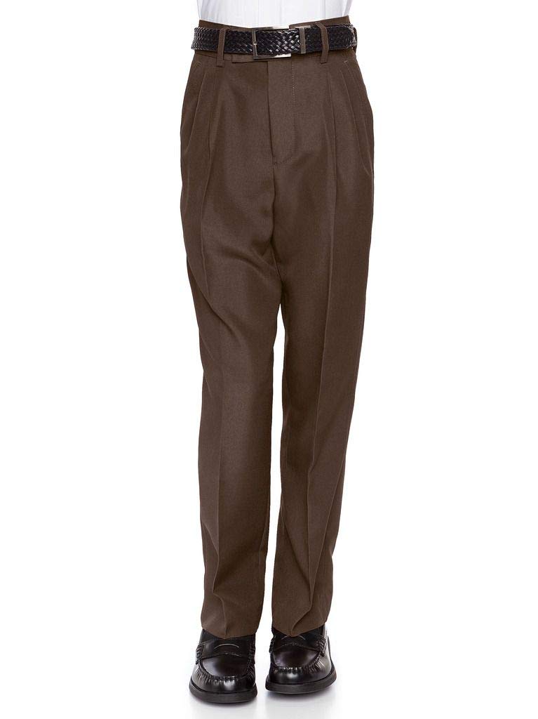 RGM Boys’ Pleated-Front Dacron Dress Pants – Regular & Husky