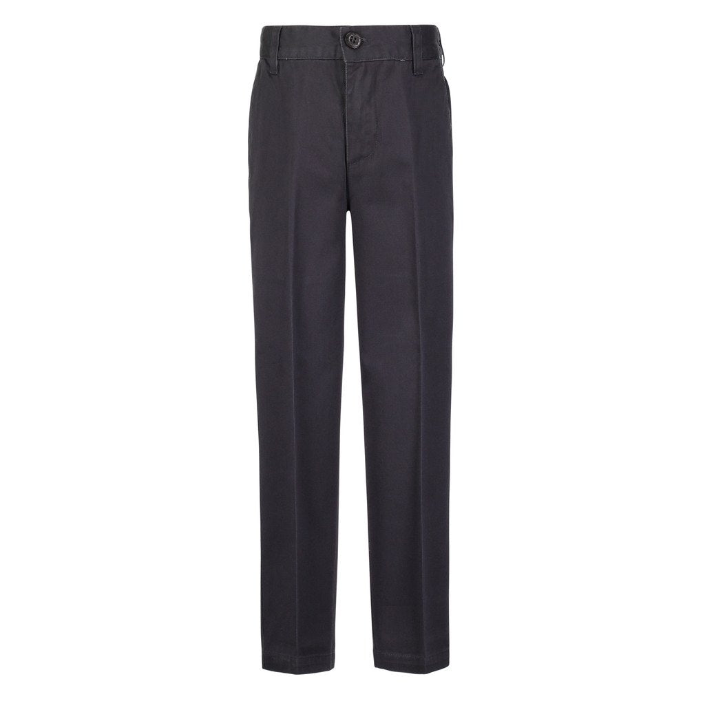 AKA Boys’ Flat-Front Back-Elastic Twill Pants