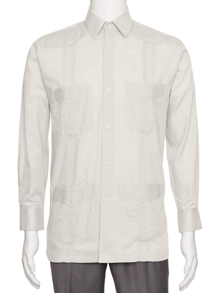 Gentlemen’s Collection Long Sleeve Guayabera Shirt