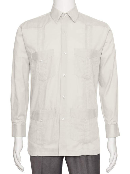 Gentlemen’s Collection Long Sleeve Guayabera Shirt