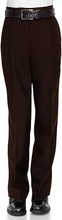 Load image into Gallery viewer, Boys Dress Pants Flat-Front - Slim fit Dress Slacks - Brown
