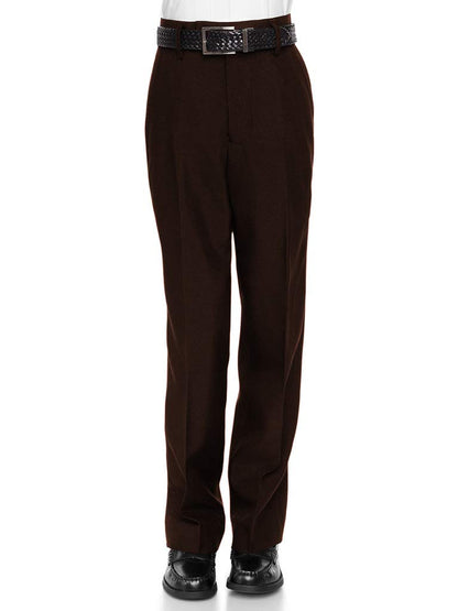 RGM Boys’ Slim Fit Flat-Front Dacron Dress Pants – Regular & Husky