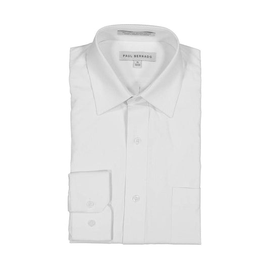 AKA Boys’ White-on-White Long Sleeve Dress Shirt