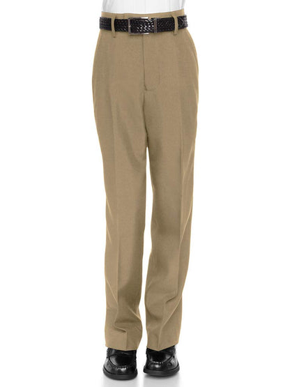 RGM Boys’ Slim Fit Flat-Front Dacron Dress Pants – Regular & Husky