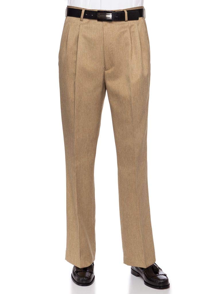 RGM Men’s Pleated Heather Cuffed Dress Pants – PF791
