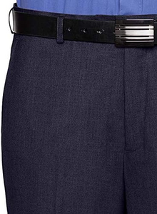 Mens Slim fit Dress Pants Flat-Front - Modern Formal Business Wrinkle Free No Iron - Navy