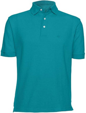 Load image into Gallery viewer, AKA Men&#39;s Solid Polo Shirt Classic Fit - Pique Chambray Collar Comfortable Quality - Aqua
