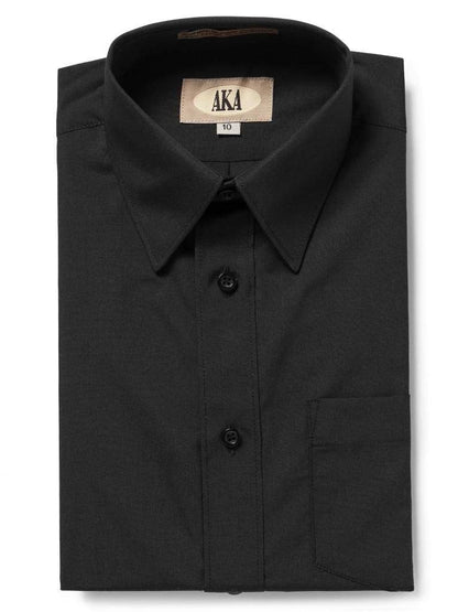 AKA Essentials Boys’ Solid Long Sleeve Dress Shirt – Slim Fit