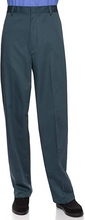 Load image into Gallery viewer, AKA Half Elastic Wrinkle Free Flat Front Men&#39;s Slacks – Relaxed Fit Twill Casual Pant - Spruce
