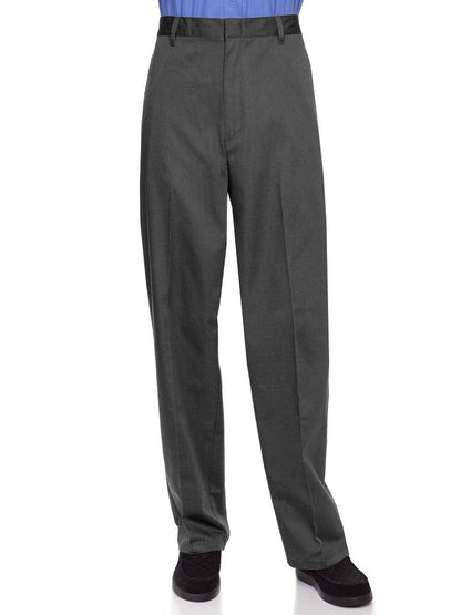AKA Men’s Half-Elastic Flat-Front Twill Pants – Relaxed Fit