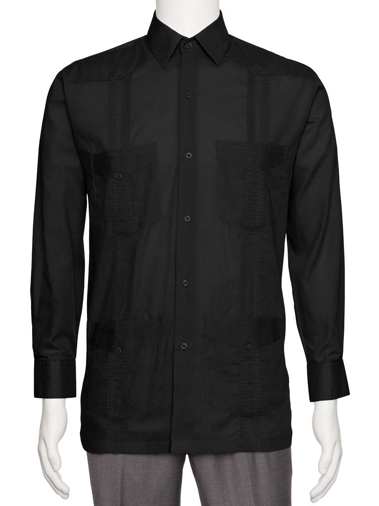 Gentlemen’s Collection Long Sleeve Guayabera Shirt