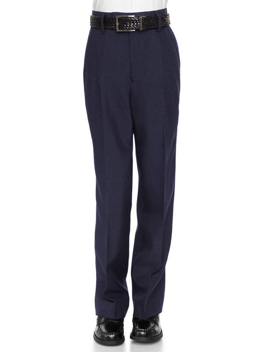 RGM Boys’ Slim Fit Flat-Front Dacron Dress Pants – Regular & Husky
