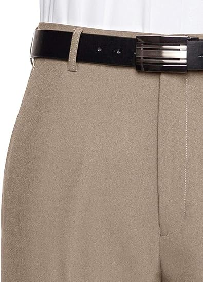 Men's Flat Front Dress Pant Modern Fit - Perfect for Every Day! - Tan