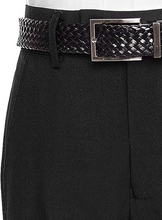Load image into Gallery viewer, Boys Dress Pants Flat-Front - Slim fit Dress Slacks - Black
