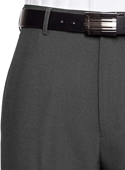 Men's Flat Front Dress Pant Modern Fit - Perfect for Every Day! - Charcoal