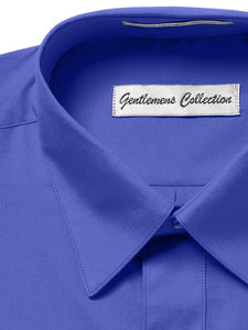 Men's Traditional Fit French Blue Dress Shirt Short Sleeve