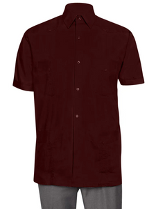 Mens Short Sleeve Guayabera Shirt