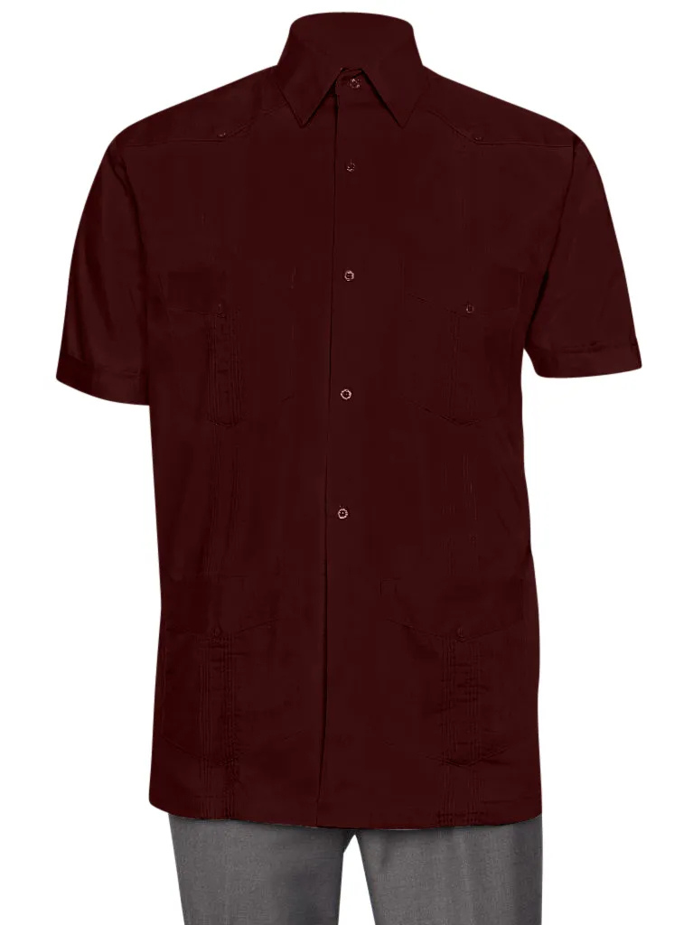 Mens Short Sleeve Guayabera Shirt