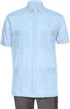 Load image into Gallery viewer, Boys Short Sleeve Linen Look Guayabera Shirt
