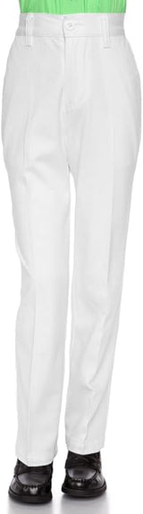 Boys Wrinkle Free Flat-Front Straight-Leg Cotton Twill Pants