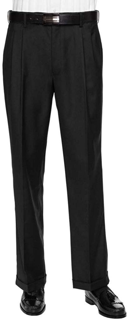 GIOVANNI UOMO Mens Pleated Front Expandable Waist Dress Pants