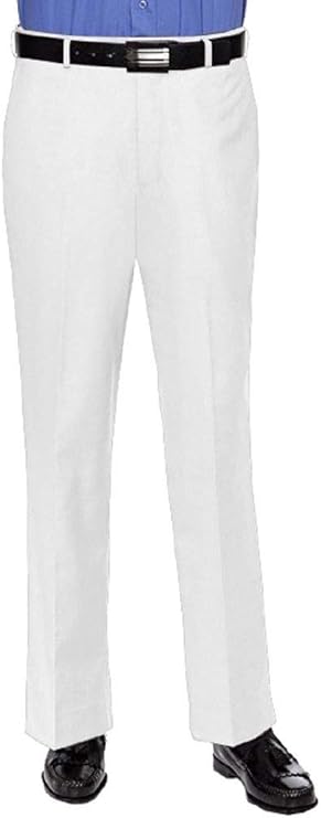 RGM Mens Slim fit Dress Pants Flat-Front - Modern Formal Business Wrinkle Free No Iron