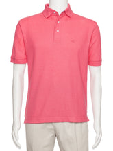 Load image into Gallery viewer, Men&#39;s Coral Solid Polo Shirt Classic Fit - Pique Chambray Collar
