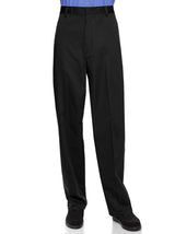 AKA Half Elastic Wrinkle Free Flat Front Men's Slacks – Relaxed Fit Twill Casual Pant Large Sizes