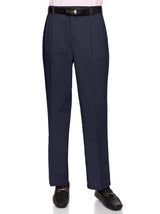 AKA Men's Wrinkle Free Cotton Twill - Traditional Fit Slacks Chino Straight-Legs Casual Pants - Large Sizes