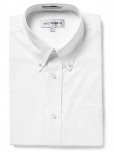 Men's Short Sleeve Oxford Shirt-Wrinkle-Free Button Down Collar