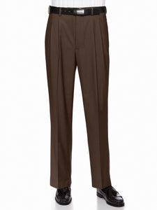 GIOVANNI UOMO Mens Pleated Front Expandable Waist Dress Pants - Large Sizes