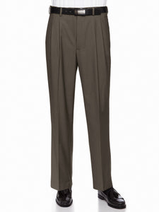 GIOVANNI UOMO Mens Pleated Front Expandable Waist Dress Pants - Large Sizes