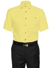 Load image into Gallery viewer, Men&#39;s Wrinkle Free 100% Cotton Button Down Collar Short Sleeve
