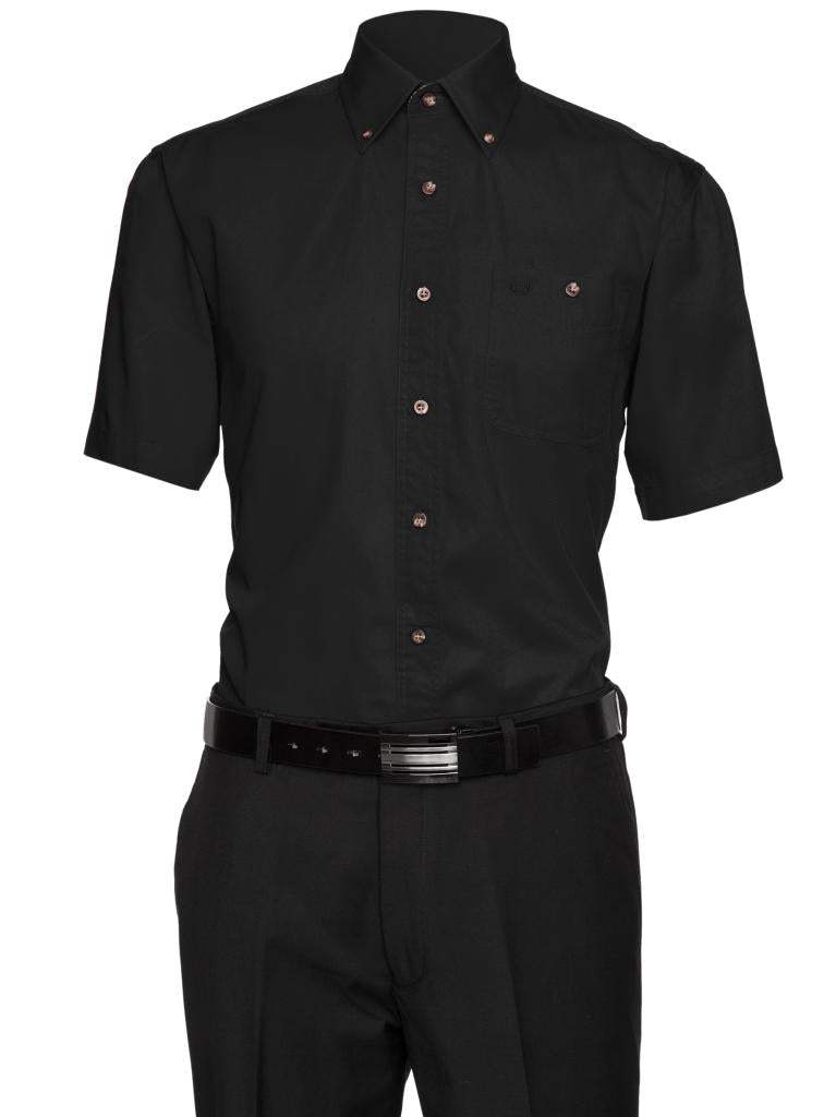 Men's Wrinkle Free 100% Cotton Button Down Collar Short Sleeve – Classic  Mens Direct