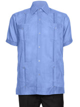 Mens Short Sleeve 100% Linen Guayabera Shirt