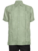 Mens Short Sleeve 100% Linen Guayabera Shirt