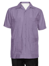 Mens Short Sleeve Cotton blend Guayabera Shirt