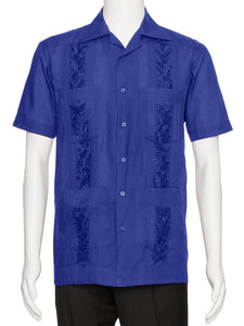 Mens Embroidered Guayabera Shirt